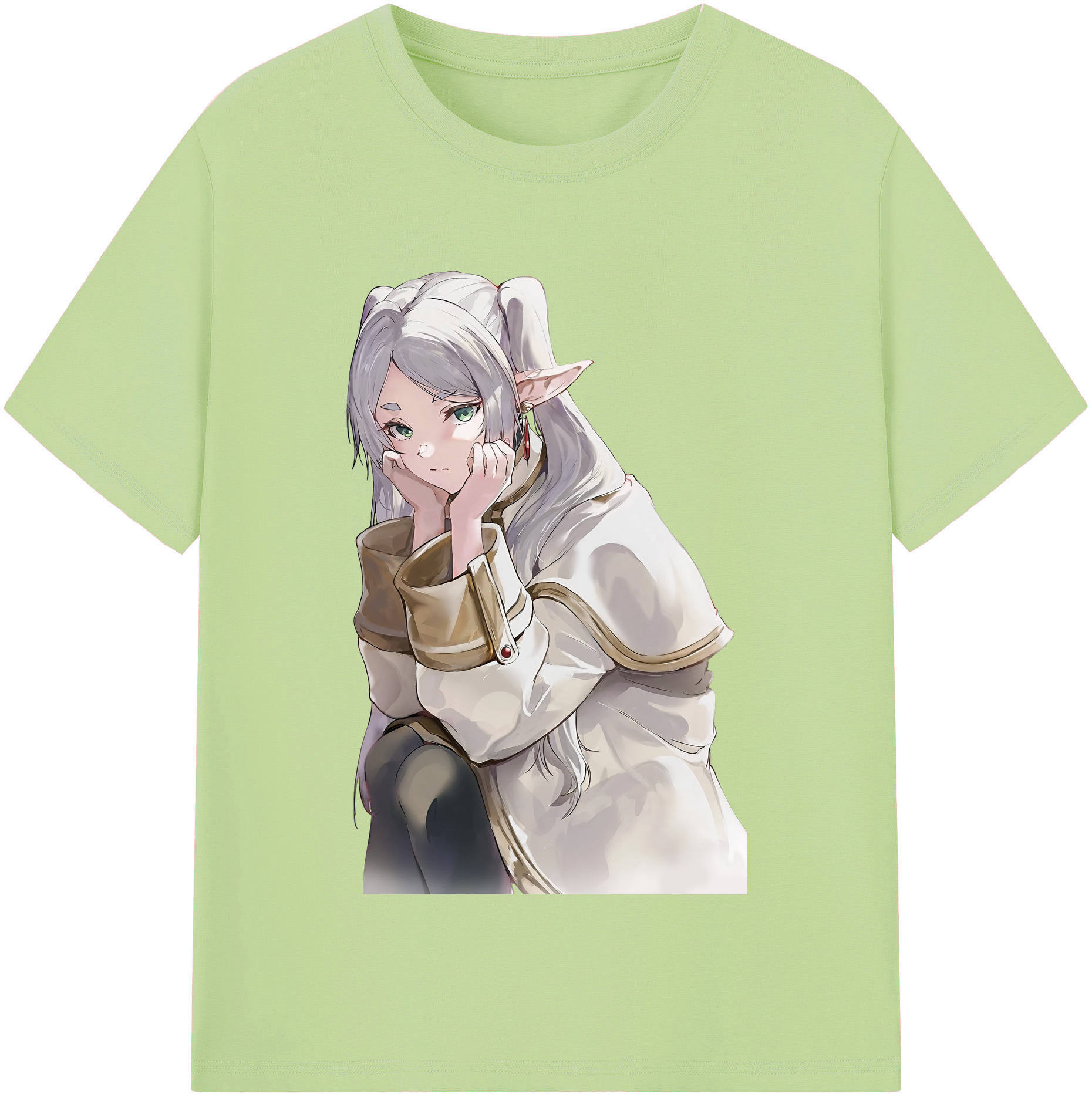 （画像用） 葬送のフリーレン Frieren 綿100％半袖Tシャツ（フロントプリント）